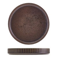 Cinder Black Fluted Presentation Plate